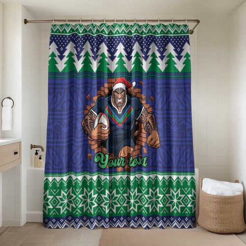 Merry Haka Warriors Personalised Bathroom Set Christmas Rugby League Spirit - Aussie Hoodie