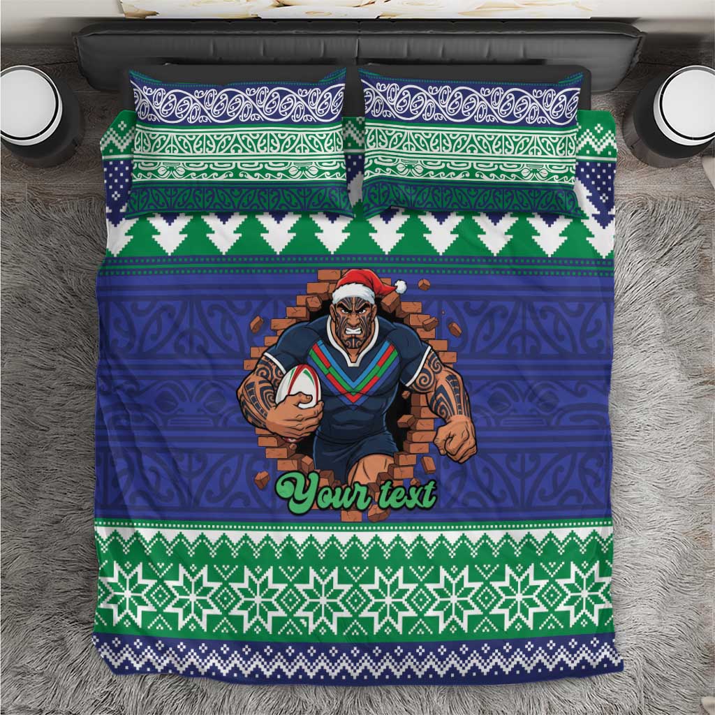 Merry Haka Warriors Personalised Bedding Set Christmas Rugby League Spirit - Aussie Hoodie