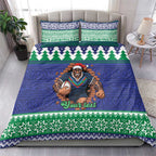 Merry Haka Warriors Personalised Bedding Set Christmas Rugby League Spirit - Aussie Hoodie