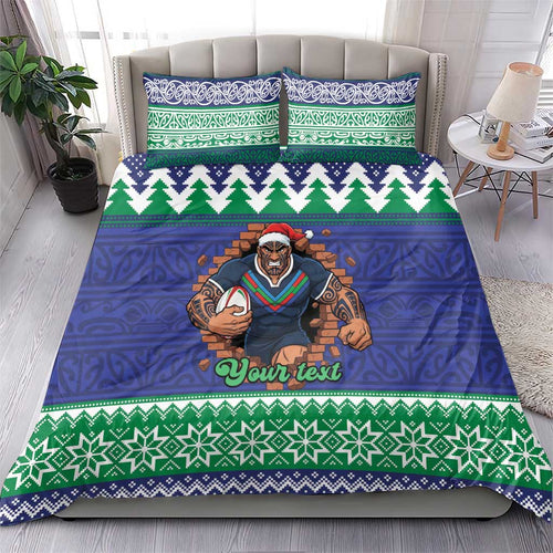 Merry Haka Warriors Personalised Bedding Set Christmas Rugby League Spirit - Aussie Hoodie