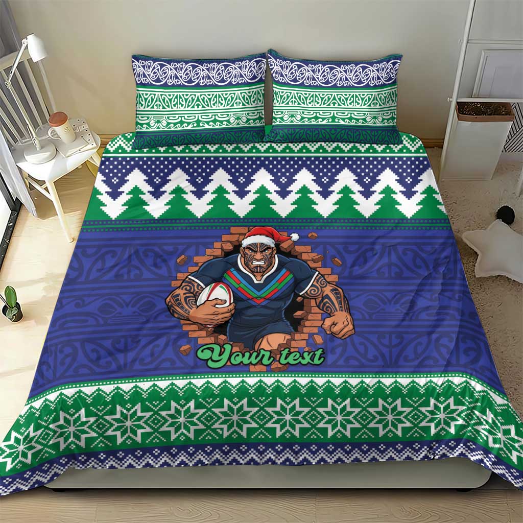 Merry Haka Warriors Personalised Bedding Set Christmas Rugby League Spirit - Aussie Hoodie