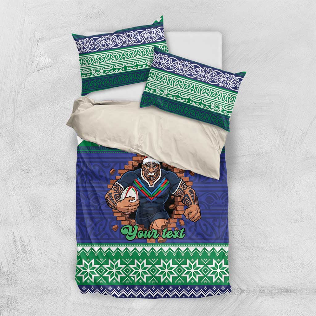Merry Haka Warriors Personalised Bedding Set Christmas Rugby League Spirit - Aussie Hoodie