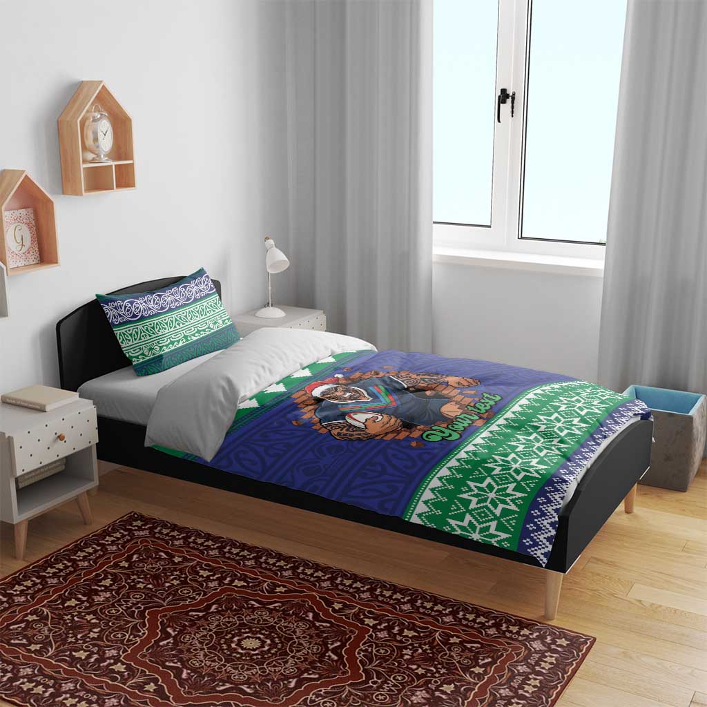 Merry Haka Warriors Personalised Bedding Set Christmas Rugby League Spirit - Aussie Hoodie