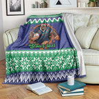 Merry Haka Warriors Personalised Blanket Christmas Rugby League Spirit - Aussie Hoodie