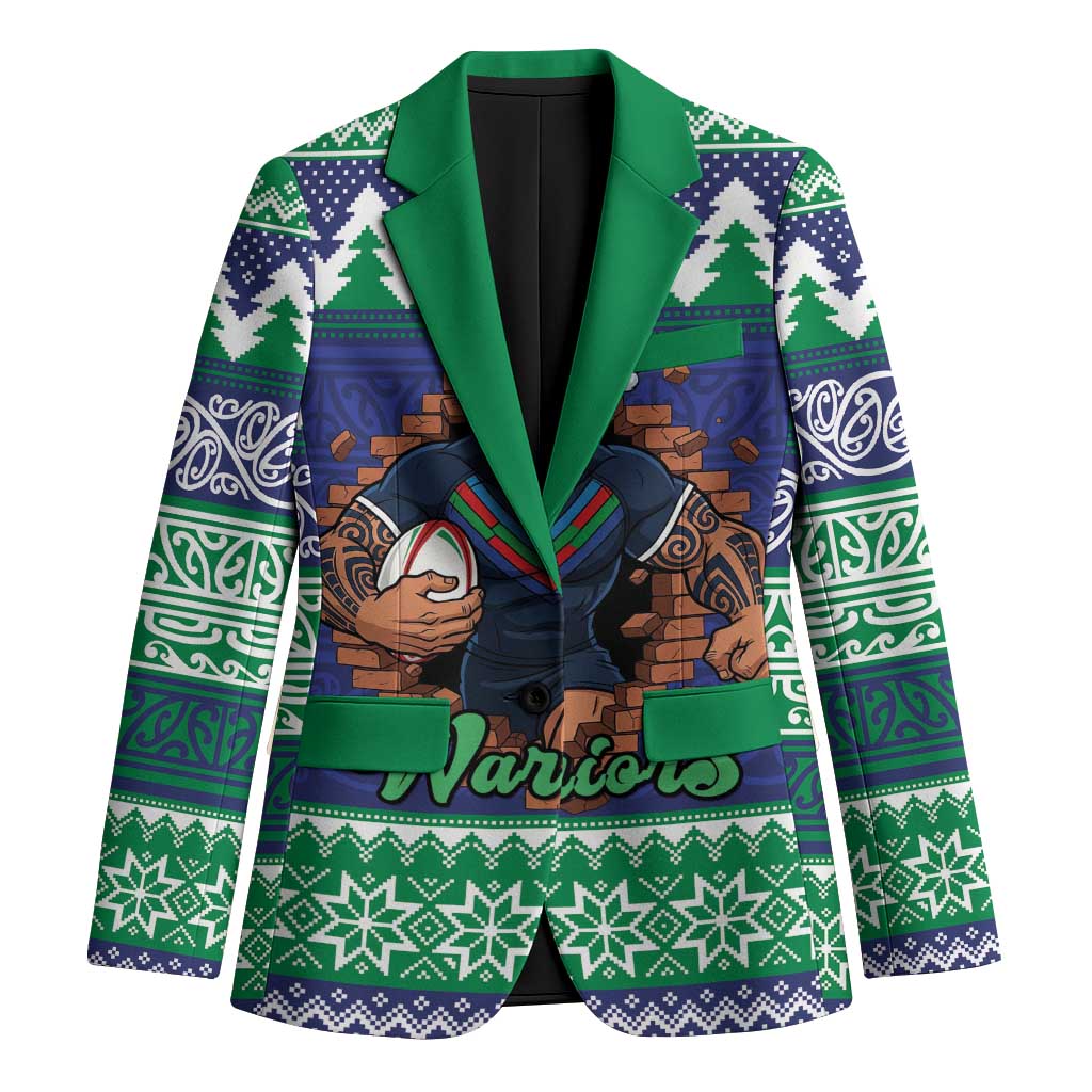 Merry Haka Warriors Personalised Blazer Christmas Rugby League Spirit - Aussie Hoodie