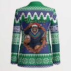 Merry Haka Warriors Personalised Blazer Christmas Rugby League Spirit - Aussie Hoodie