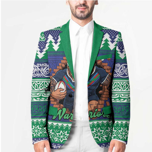 Merry Haka Warriors Personalised Blazer Christmas Rugby League Spirit - Aussie Hoodie