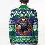 Merry Haka Warriors Personalised Blazer Christmas Rugby League Spirit - Aussie Hoodie