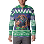 Merry Haka Warriors Personalised Button Sweatshirt Christmas Rugby League Spirit - Aussie Hoodie
