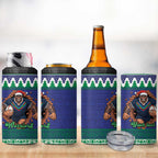 Merry Haka Warriors Personalised 4 in 1 Can Cooler Tumbler Christmas Rugby League Spirit - Aussie Hoodie