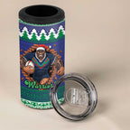Merry Haka Warriors Personalised 4 in 1 Can Cooler Tumbler Christmas Rugby League Spirit - Aussie Hoodie