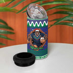 Merry Haka Warriors Personalised 4 in 1 Can Cooler Tumbler Christmas Rugby League Spirit - Aussie Hoodie