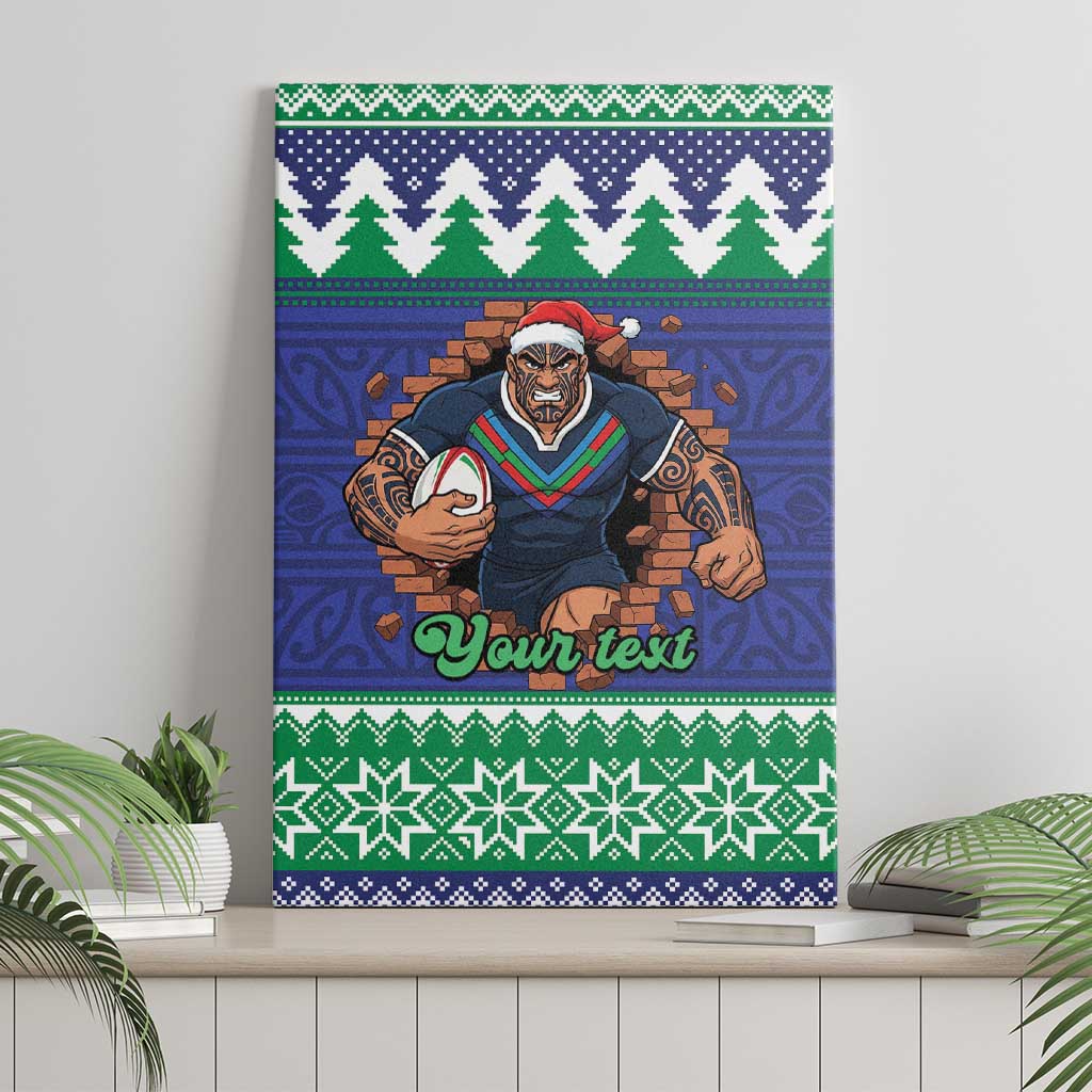 Merry Haka Warriors Personalised Canvas Wall Art Christmas Rugby League Spirit - Aussie Hoodie