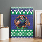 Merry Haka Warriors Personalised Canvas Wall Art Christmas Rugby League Spirit - Aussie Hoodie
