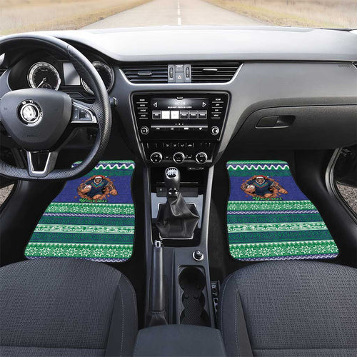 Merry Haka Warriors Personalised Car Mats Christmas Rugby League Spirit - Aussie Hoodie