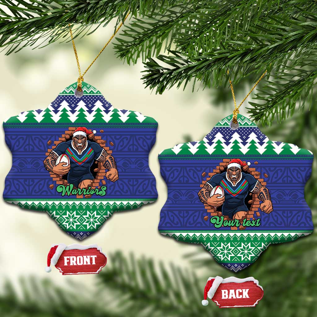 Merry Haka Warriors Personalised Ceramic Ornament Christmas Rugby League Spirit - Aussie Hoodie
