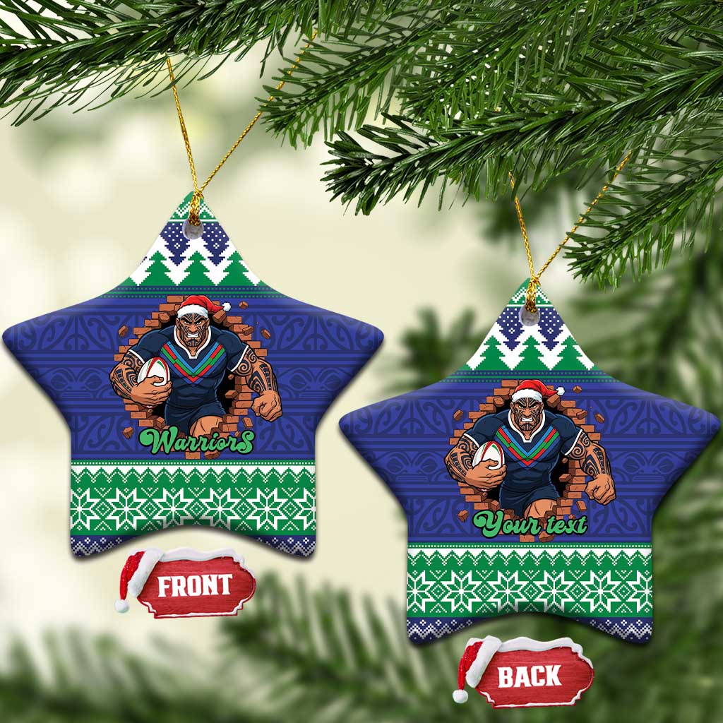 Merry Haka Warriors Personalised Ceramic Ornament Christmas Rugby League Spirit - Aussie Hoodie