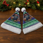 Merry Haka Warriors Personalised Christmas Santa Hat Christmas Rugby League Spirit - Aussie Hoodie