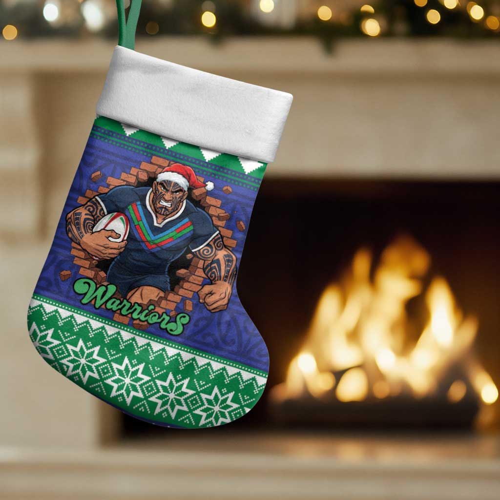 Merry Haka Warriors Personalised Christmas Stocking Christmas Rugby League Spirit - Aussie Hoodie