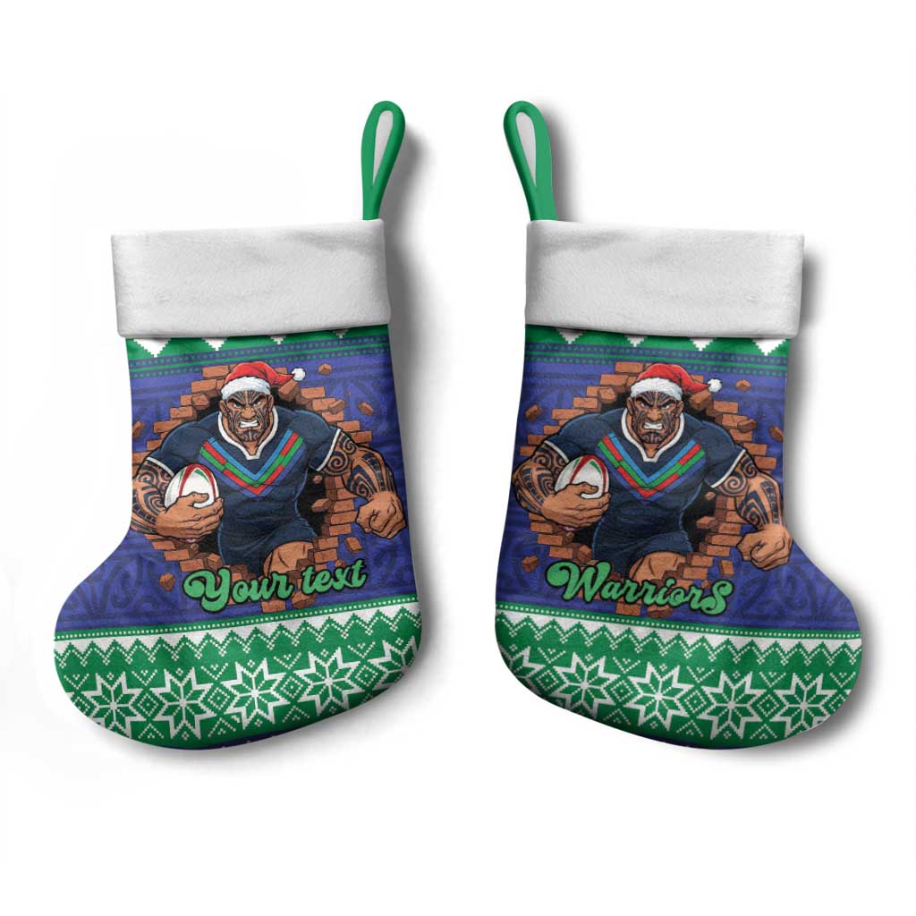 Merry Haka Warriors Personalised Christmas Stocking Christmas Rugby League Spirit - Aussie Hoodie