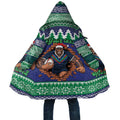 Merry Haka Warriors Personalised Cloak Christmas Rugby League Spirit - Aussie Hoodie
