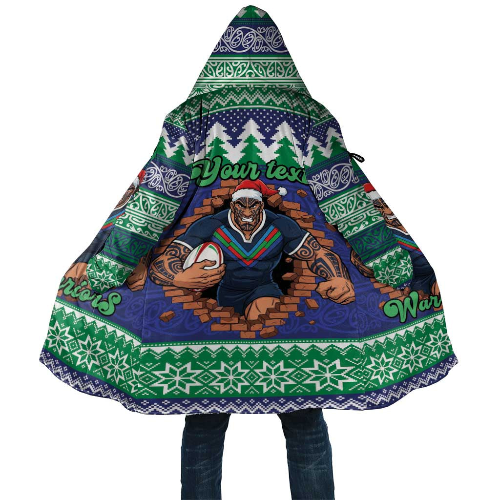 Merry Haka Warriors Personalised Cloak Christmas Rugby League Spirit - Aussie Hoodie