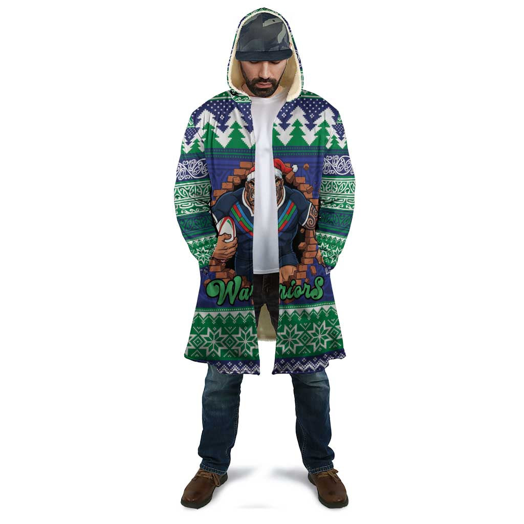 Merry Haka Warriors Personalised Cloak Christmas Rugby League Spirit - Aussie Hoodie