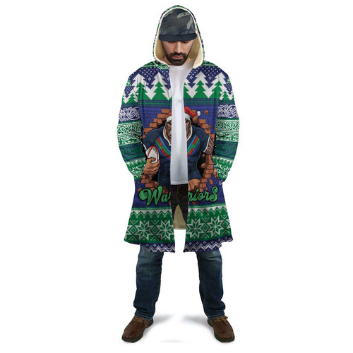 Merry Haka Warriors Personalised Cloak Christmas Rugby League Spirit - Aussie Hoodie