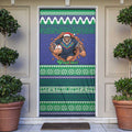 Merry Haka Warriors Personalised Door Cover Christmas Rugby League Spirit - Aussie Hoodie