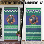 Merry Haka Warriors Personalised Door Cover Christmas Rugby League Spirit - Aussie Hoodie
