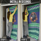 Merry Haka Warriors Personalised Door Cover Christmas Rugby League Spirit - Aussie Hoodie