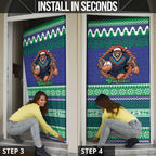 Merry Haka Warriors Personalised Door Cover Christmas Rugby League Spirit - Aussie Hoodie