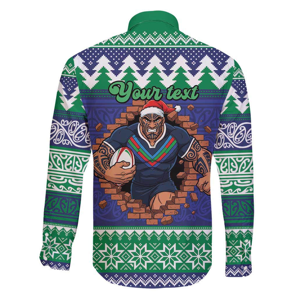 Merry Haka Warriors Personalised Family Matching Off Shoulder Maxi Dress and Hawaiian Shirt Christmas Rugby League Spirit - Aussie Hoodie