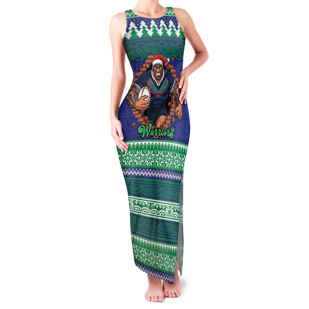 Merry Haka Warriors Personalised Family Matching Tank Maxi Dress and Hawaiian Shirt Christmas Rugby League Spirit - Aussie Hoodie