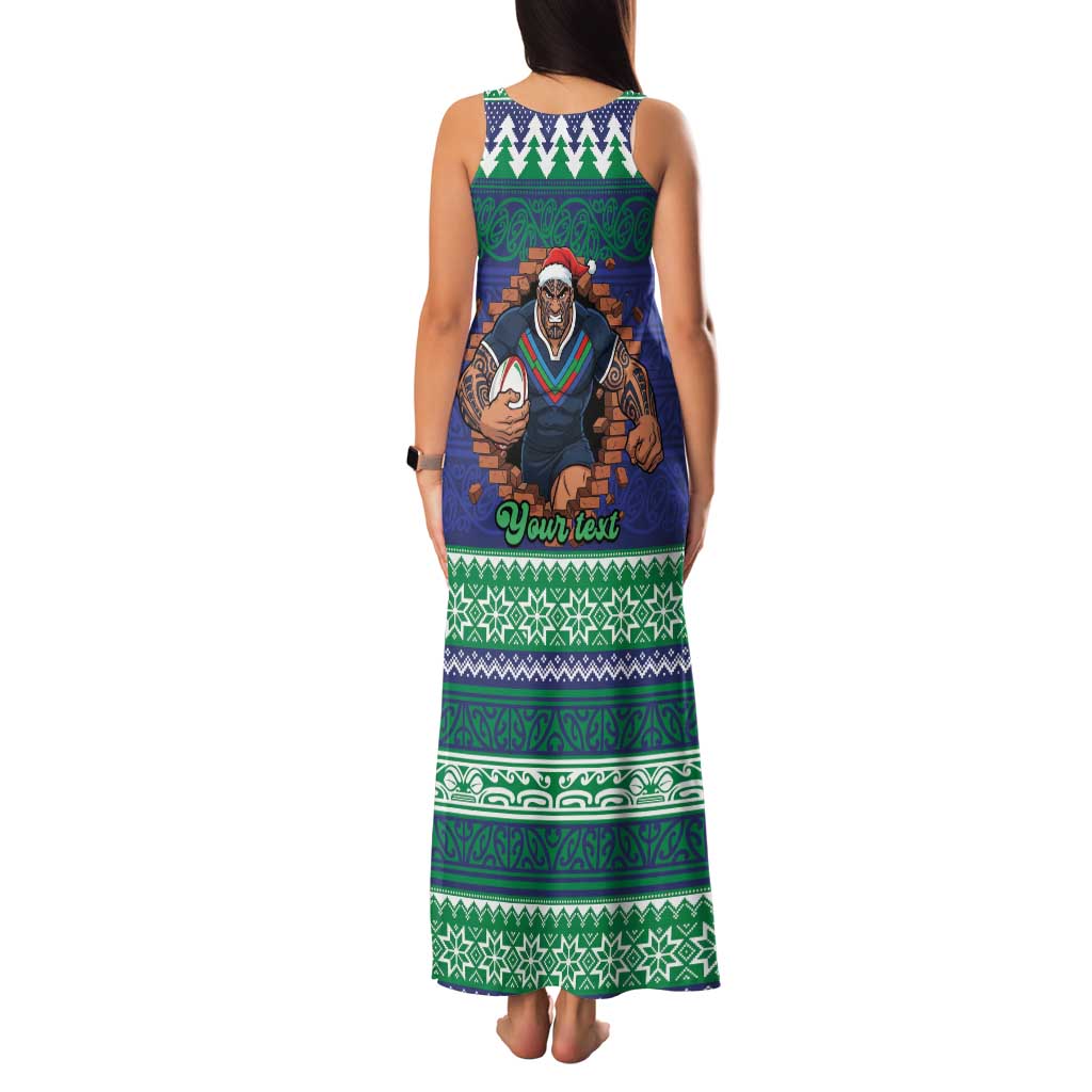 Merry Haka Warriors Personalised Family Matching Tank Maxi Dress and Hawaiian Shirt Christmas Rugby League Spirit - Aussie Hoodie