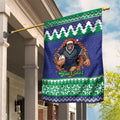 Merry Haka Warriors Personalised Garden Flag Christmas Rugby League Spirit - Aussie Hoodie
