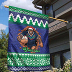 Merry Haka Warriors Personalised Garden Flag Christmas Rugby League Spirit - Aussie Hoodie