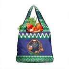 Merry Haka Warriors Personalised Grocery Bag Christmas Rugby League Spirit - Aussie Hoodie
