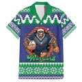 Merry Haka Warriors Personalised Hawaiian Shirt Christmas Rugby League Spirit - Aussie Hoodie