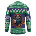 Merry Haka Warriors Personalised Hockey Jersey Christmas Rugby League Spirit - Aussie Hoodie