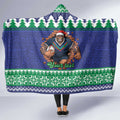 Merry Haka Warriors Personalised Hooded Blanket Christmas Rugby League Spirit - Aussie Hoodie