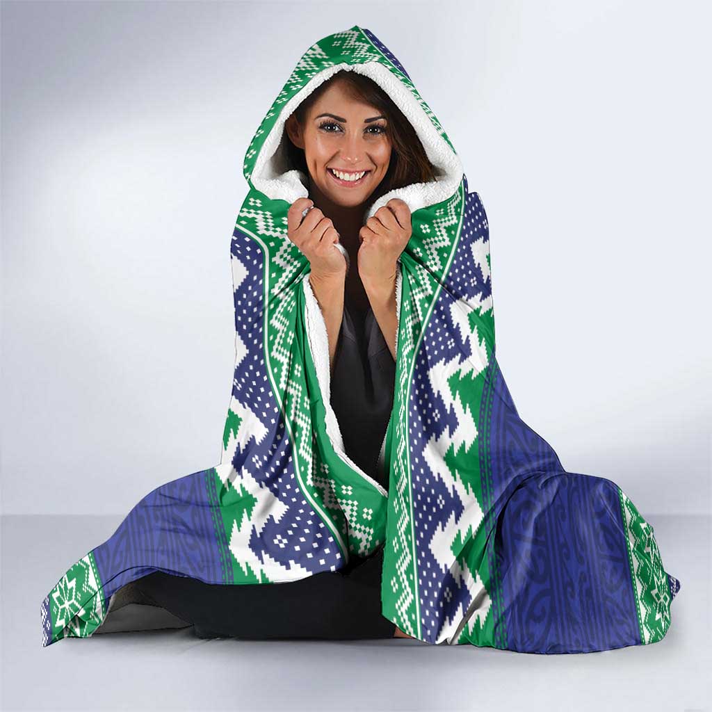 Merry Haka Warriors Personalised Hooded Blanket Christmas Rugby League Spirit - Aussie Hoodie