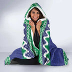 Merry Haka Warriors Personalised Hooded Blanket Christmas Rugby League Spirit - Aussie Hoodie