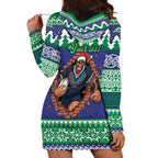 Merry Haka Warriors Personalised Hoodie Dress Christmas Rugby League Spirit - Aussie Hoodie