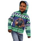 Merry Haka Warriors Personalised Kid Hoodie Christmas Rugby League Spirit - Aussie Hoodie