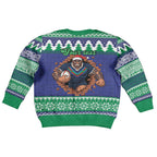 Merry Haka Warriors Personalised Kid Ugly Christmas Sweater Christmas Rugby League Spirit - Aussie Hoodie