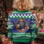 Merry Haka Warriors Personalised Kid Ugly Christmas Sweater Christmas Rugby League Spirit - Aussie Hoodie