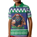 Merry Haka Warriors Personalised Kid Polo Shirt Christmas Rugby League Spirit - Aussie Hoodie