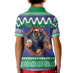 Merry Haka Warriors Personalised Kid Polo Shirt Christmas Rugby League Spirit - Aussie Hoodie