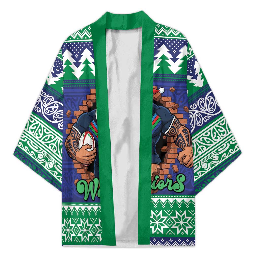 Merry Haka Warriors Personalised Kimono Christmas Rugby League Spirit - Aussie Hoodie